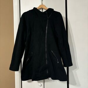 Torrid Fleece Moto Women's Black Hooded Jacket